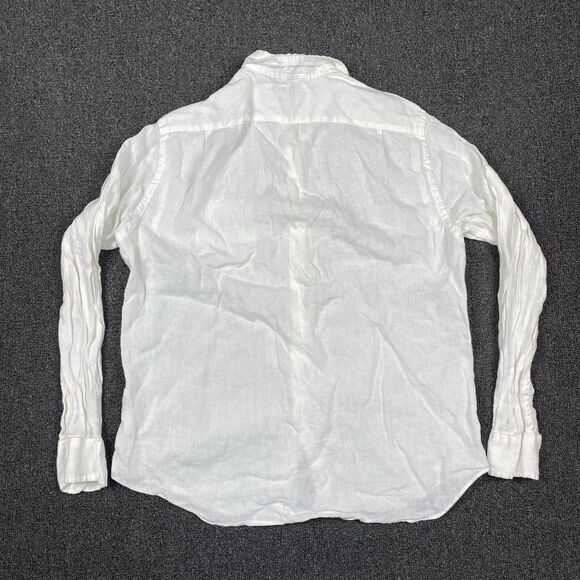 J.Crew Shirt White Linen Blend Old Money Long Sleeve Button Down Size Large - Picture 5 of 5